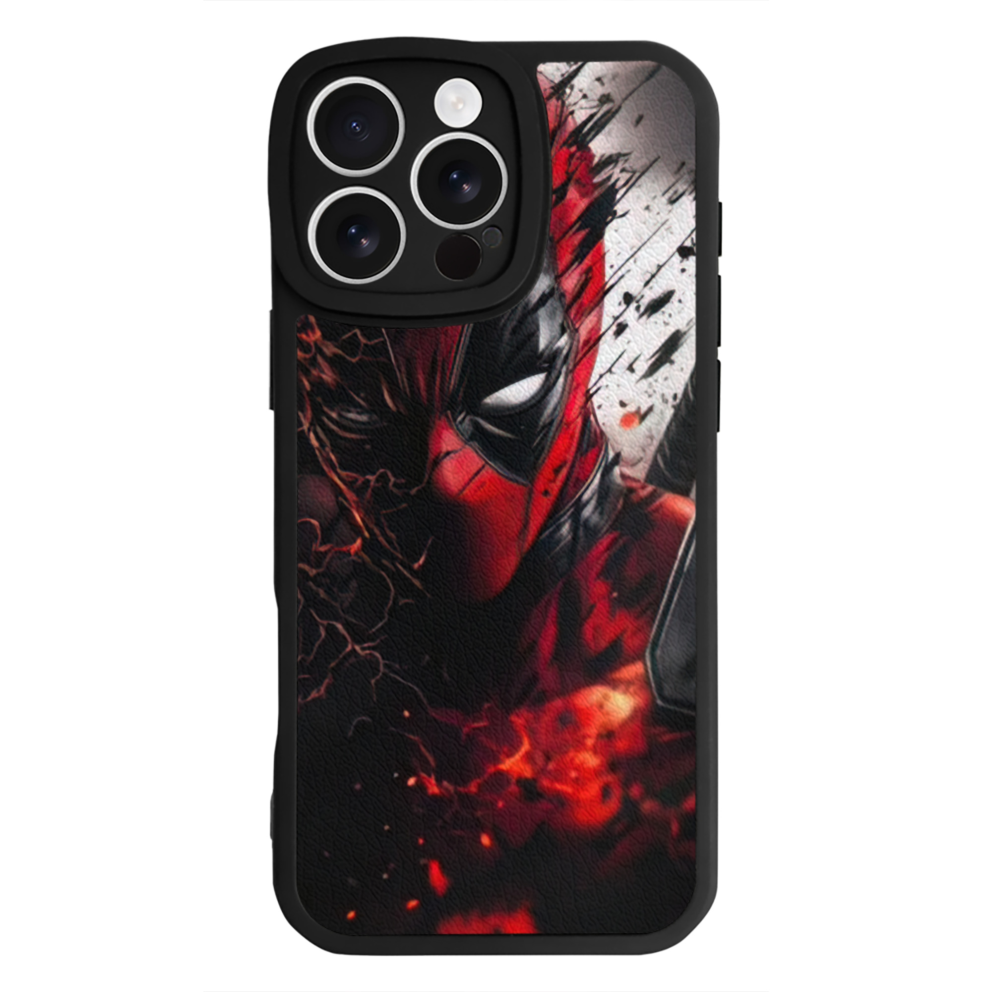 （画像用） Deadpool デッドプール 【iPhone 16シリーズ対応】シリコンスマホケース（レザー調） 材質：シリコン